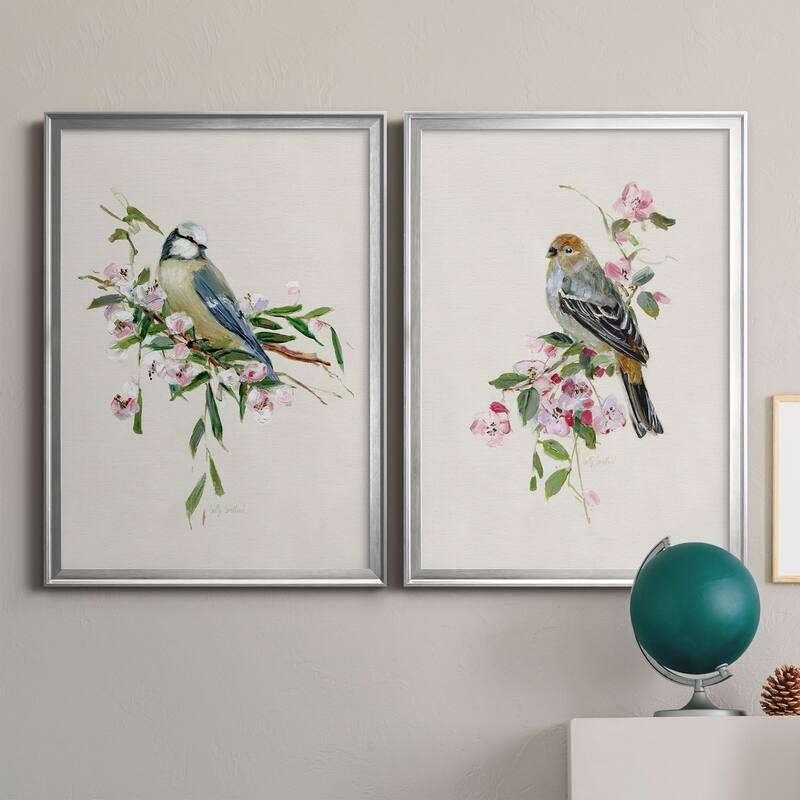 Spring Song Blue Bird Premium Framed Print - Ready to Hang - Multi-Color