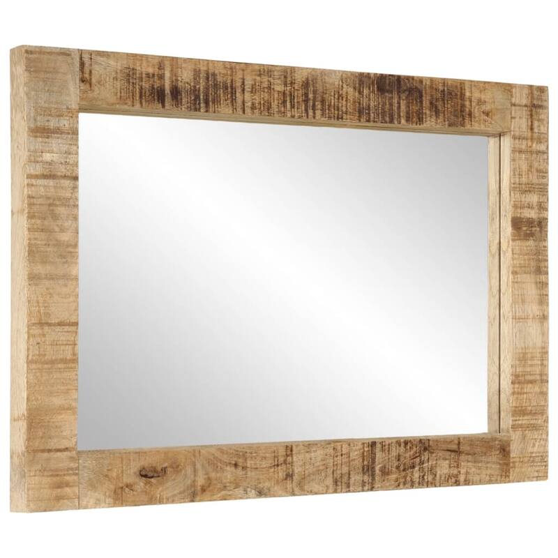 vidaXL Mirror Natural Wood Solid Mango Wood, Glass 27.6x19.7 in Durable