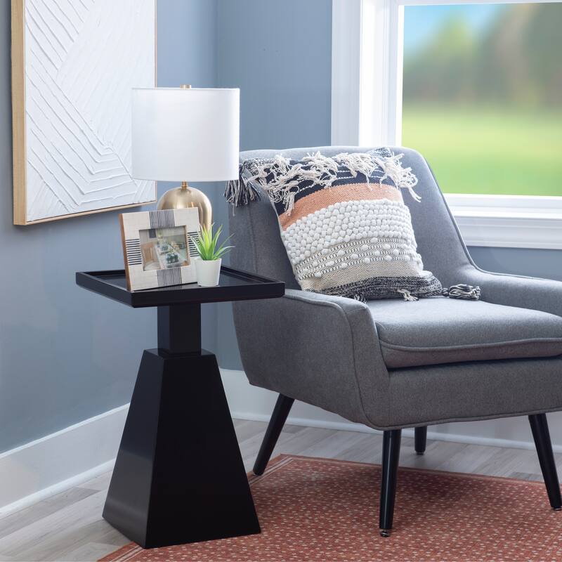 Cerise Wood Contemporary Side Table