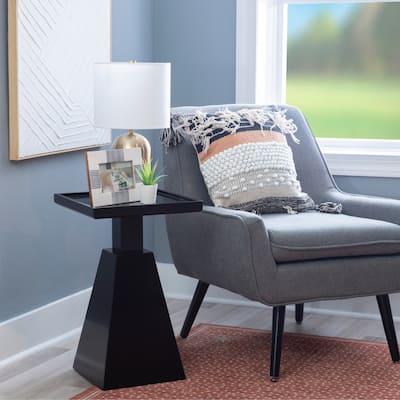 Cerise Wood Contemporary Side Table