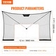 preview thumbnail 8 of 12, Hockey Goal with Backstop and Targets Street Steel Hockey Net White/Red