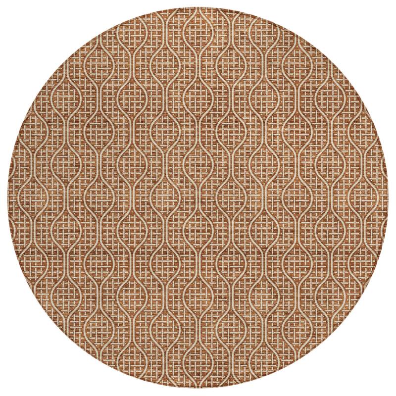 HomeRoots Geometric Transitional Rectangle Outdoor Rug