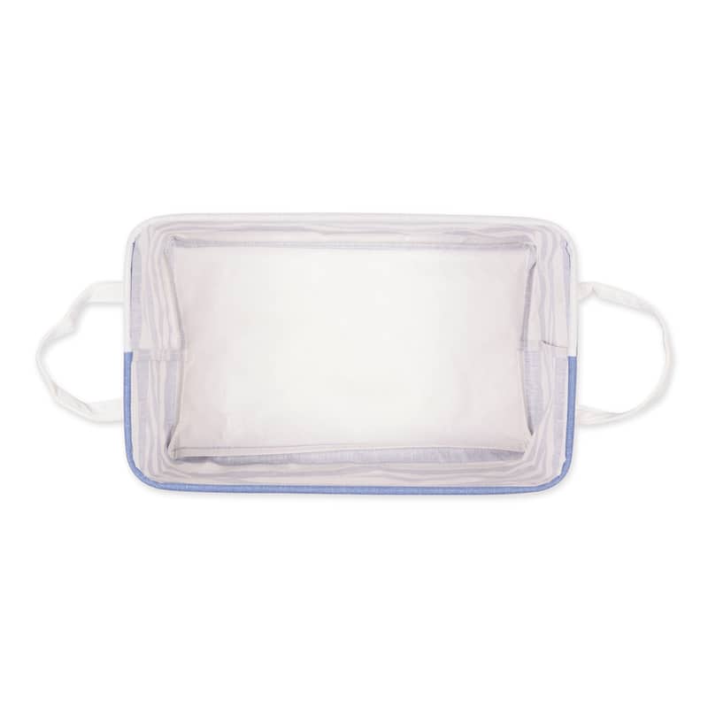Cotton Polyester Laundry Bin Stripe Rectangle (Set of 2)