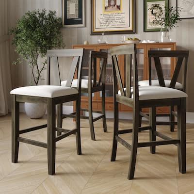 CraftPorch Simple Classy Counter Height Dining Chairs (Set of 4)