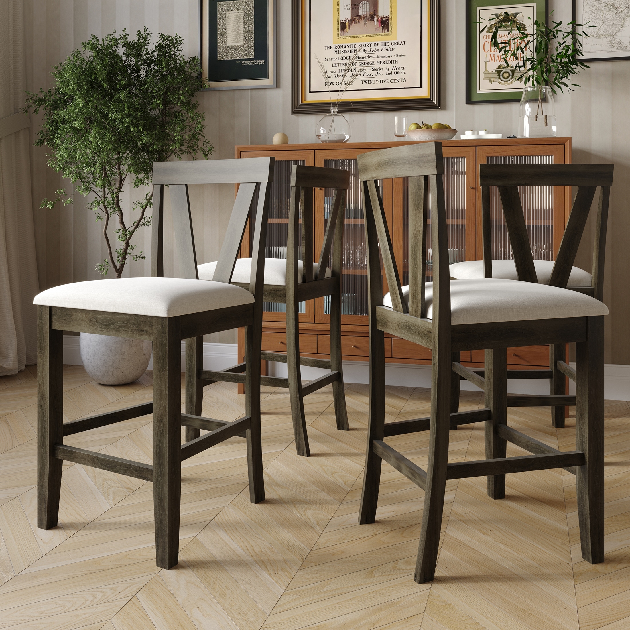 Bar height chairs set of 4 hot sale