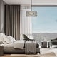 preview thumbnail 4 of 13, Aulia Modern 3-Light Black Crystal Drum Chandelier for Living Dining Room