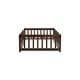 preview thumbnail 12 of 84, Montessori Twin Size Toddler Floor Bed with Fence without Door, Open-row Design Wood Frame Platform Bed with Safety Guardrails