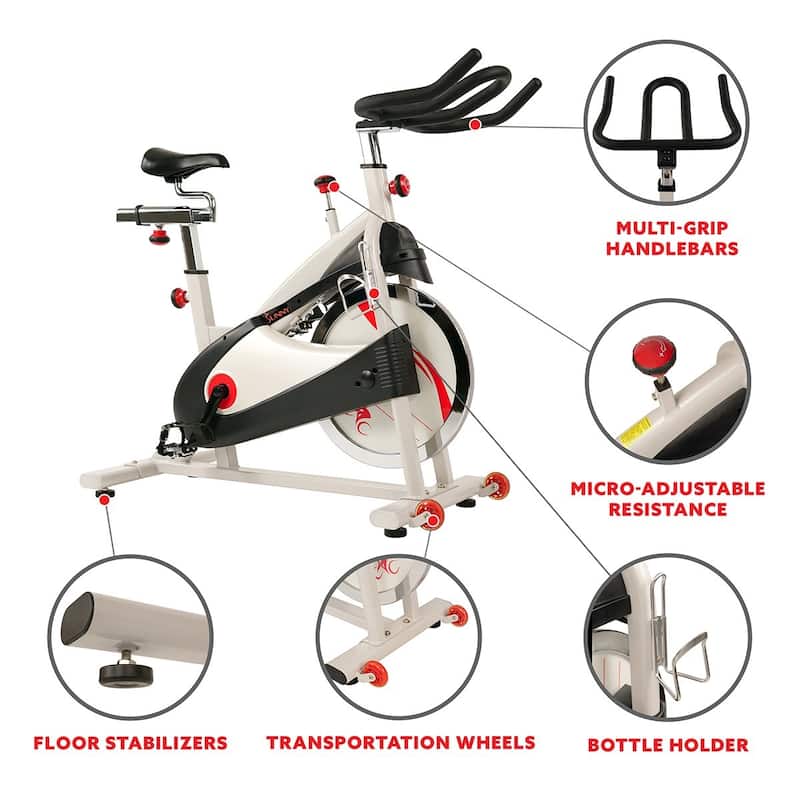 Sunny Health & Fitness SF-B1509 Belt Drive Premium Indoor Cycling Bike