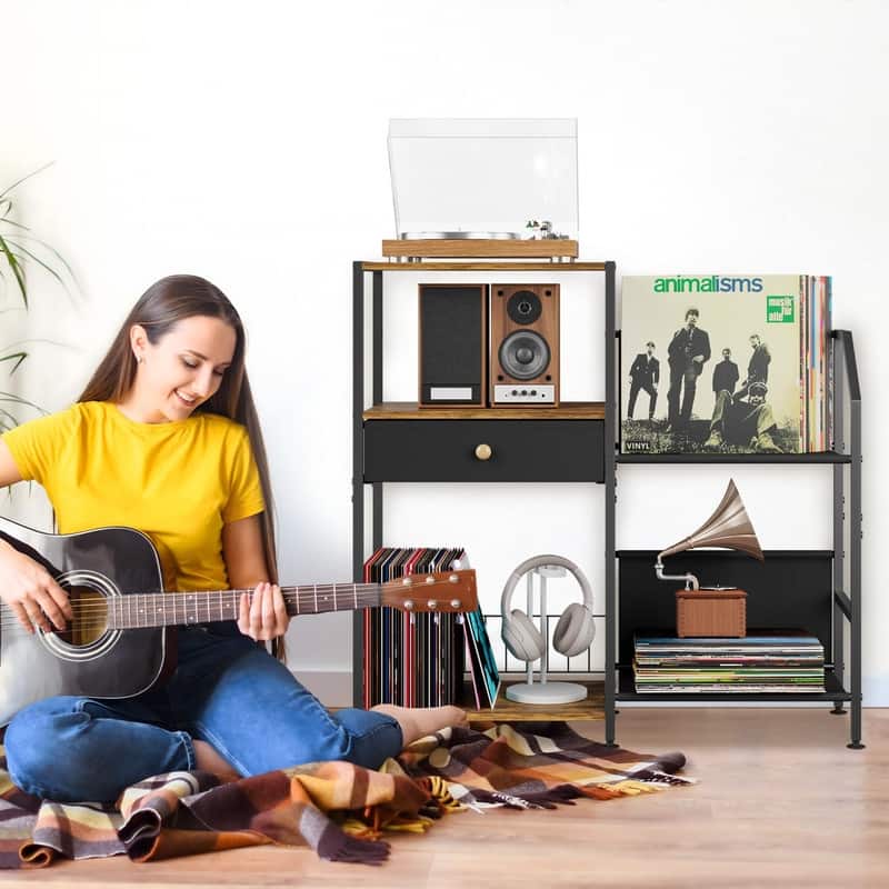 3 Tier Record Player Stand - 31.7 in * 33.1 in * 11.8 in