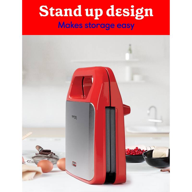 Betty Crocker 3-in-1 Indoor Grill, Sandwich / Panini Press & Waffle Maker Plus, 750 Watts