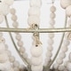 preview thumbnail 8 of 8, Phillum Silver Metal & White Wood Beaded Six Bulb Chandelier - 29"W x 29"D x 37"H