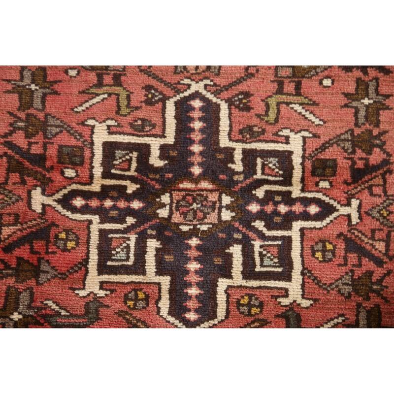 Tribal / Geometric Gharajeh Persian Runner Rug Handmade Wool Carpet - 2'5" x 9'6"