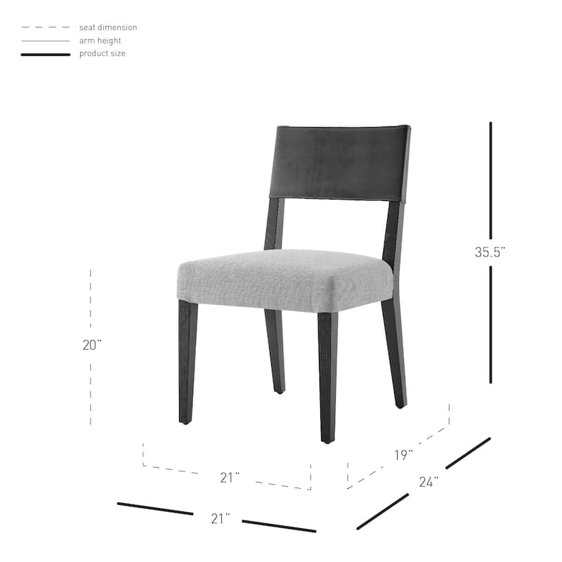 NPD Furniture Kylo Faux Leather/ Linen Dining Side Chair (Set of 2)