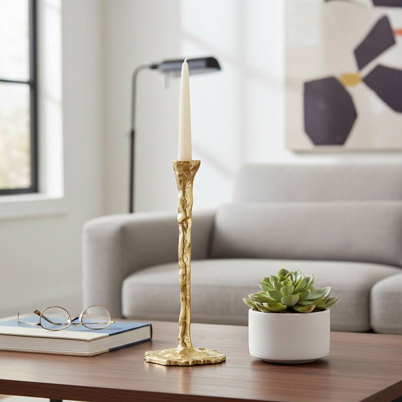 Metal Forged Taper Candle Holder with Base