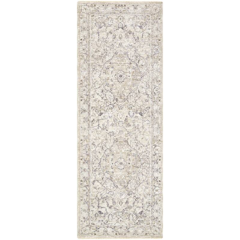Livabliss Gakko Traditional Area Rug - Cream - 2'7" x 10'