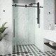preview thumbnail 16 of 57, VIGO Elan E-class Shower Door with Clear Glass 3L x 56W x 76H - Matte Black