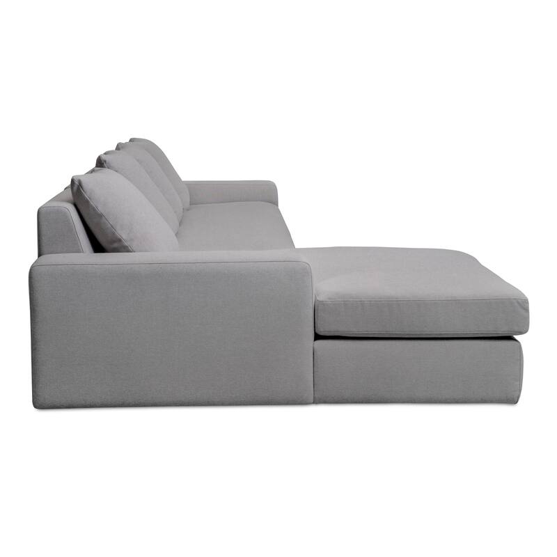 NADAAL STUDIOS Cavan Right-Facing Sectional Sofa, Wide Track Arms, Performance Polyester Upholstery, Seats 5, Rust