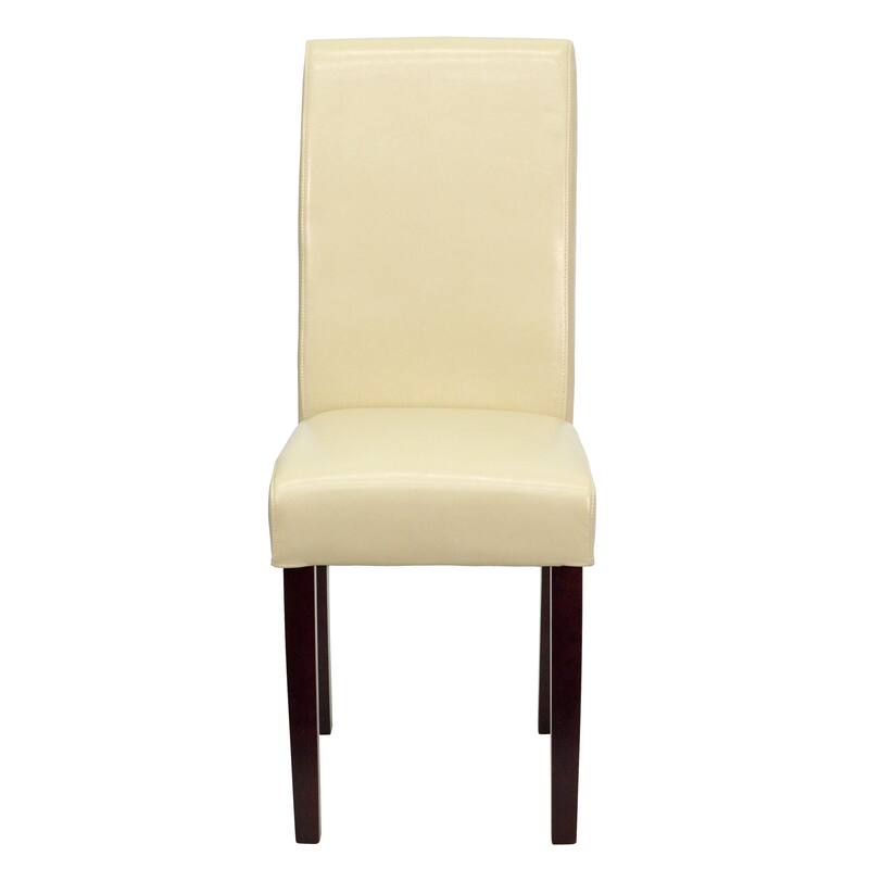 LeatherSoft Wood Parsons Chair (Set of 2)