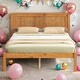 preview thumbnail 1 of 7, Full Platform Kids Bed Frame with Headboard, Durable Wood Slat Support, No Box Spring Needed, Easy to Assemble, Espresso Oak