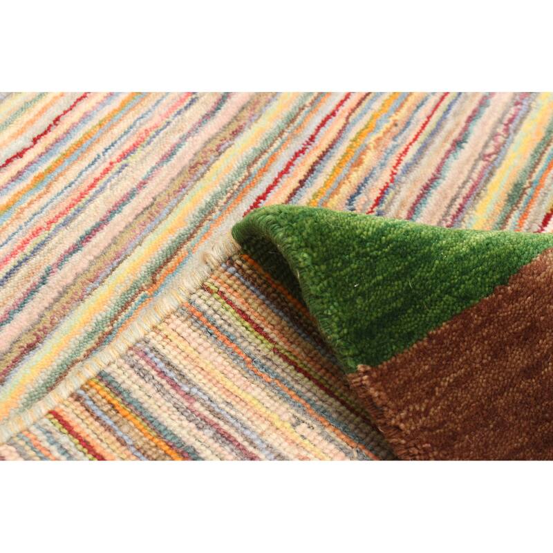 ECARPETGALLERY Hand Loomed Kashkuli Gabbeh Beige Wool Rug - 3'11 x 5'11