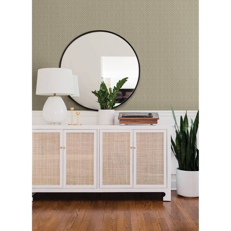 A-Street Prints Glynn Neutral Chevron Wallpaper