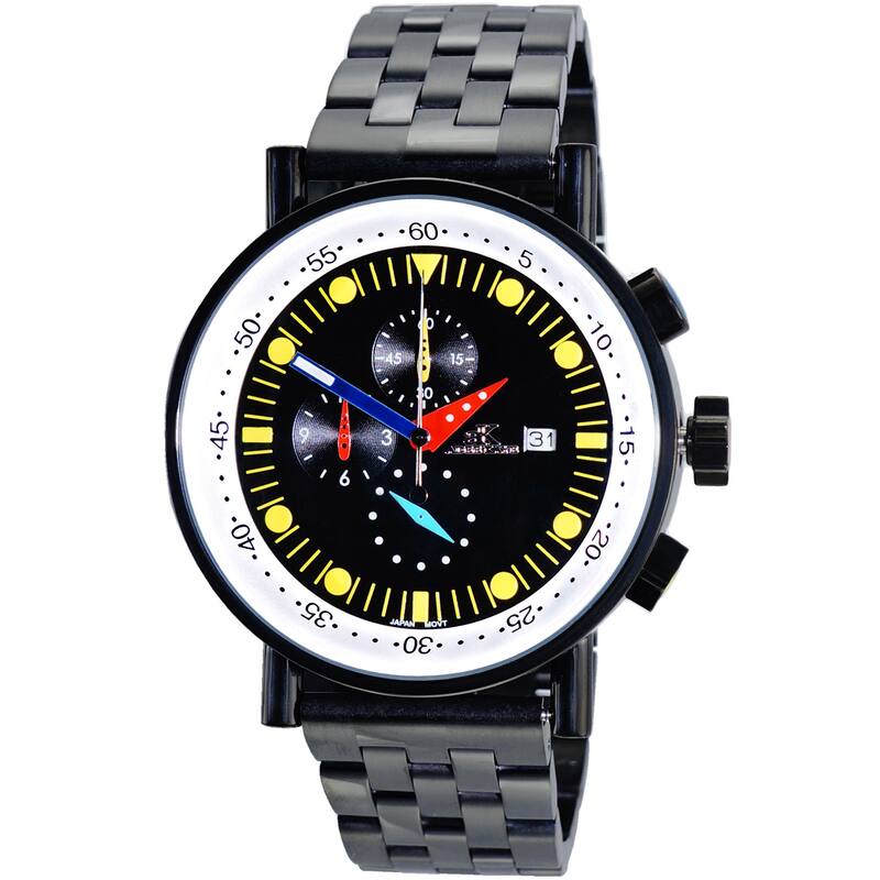 Adee Kaye Men's Mando-Mb Black Dial Watch - AK2268-60IPB - 6 (36)