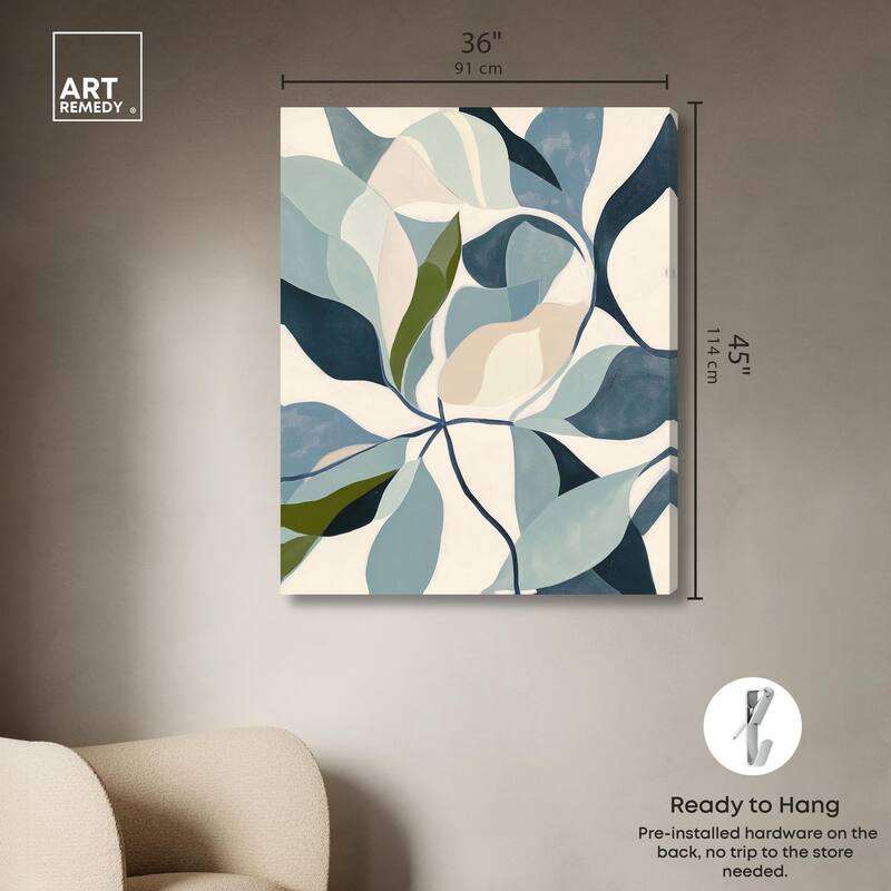 Woven Botanicals II Canvas by Art Remedy, Gallery Wrapped
