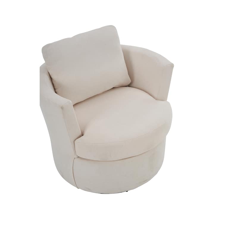 29.5" Polyester Swivel Arm Chair