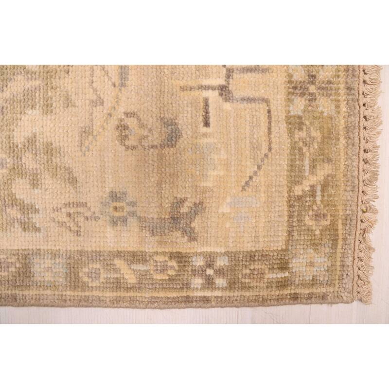 ECARPETGALLERY Hand-knotted Kavya Oushak Dark Grey Wool Rug - 8'11 x 11'11