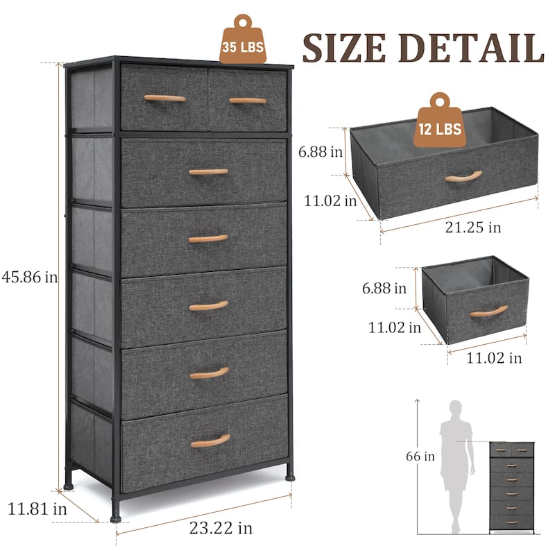 VredHom 7-drawer Storage Chest Dresser