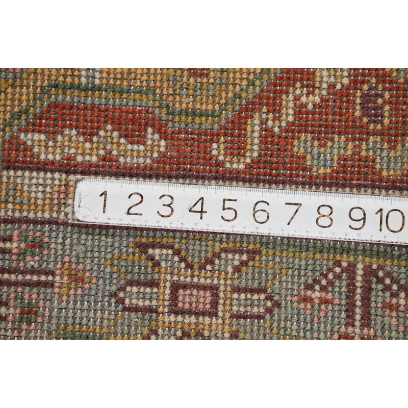 Hand Knotted Oriental 100% Wool Carpet Traditional Geometric Yellow & Gold Heriz (serapi) Area Rug - 5' 10'' X 4' 0''