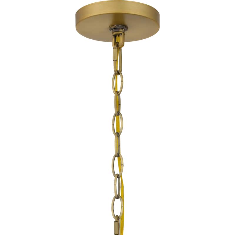 Sunday 6-Light Aged Brass Chandelier