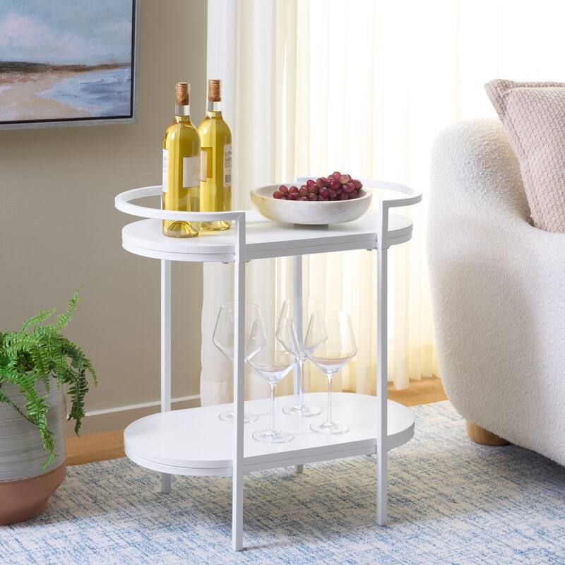 SAFAVIEH Home Inessa 2 Tier Bar Cart - 26"W x 14"D x 26"H