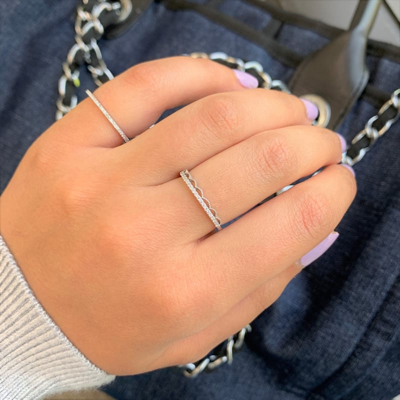 Joelle Collection Diamond Ring 14K Gold 1/8ct TDW Diamond Band