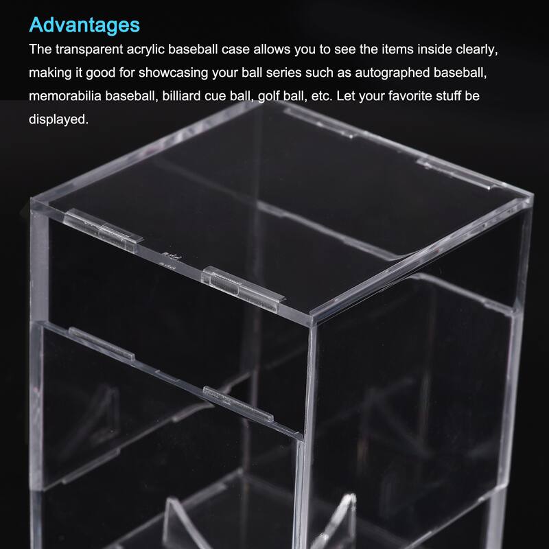 Baseball Display Case Autographed Baseball Case Display Acrylic Case - Clear