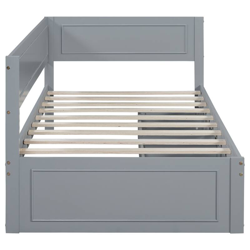 Merax Twin Size Wood Daybed with Trundle/Drawers