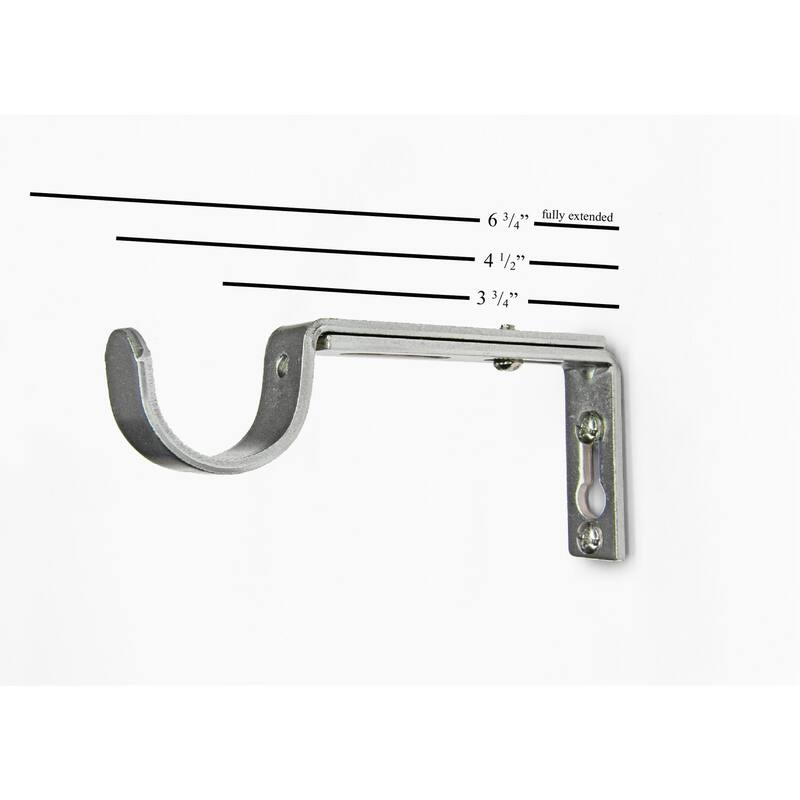 Linen Avenue Clear Acrylic Single and Double Window Curtain Rod Set