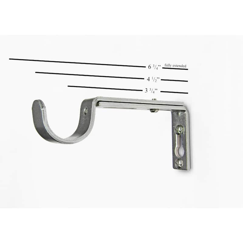 Linen Avenue Cylinder Single and Double Window Curtain Rod Set