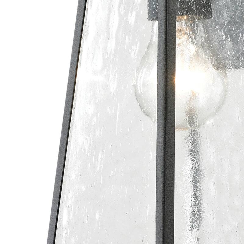 Elk Home Meditterano Matte Black With Seedy Glass 1 Light Wall Sconce