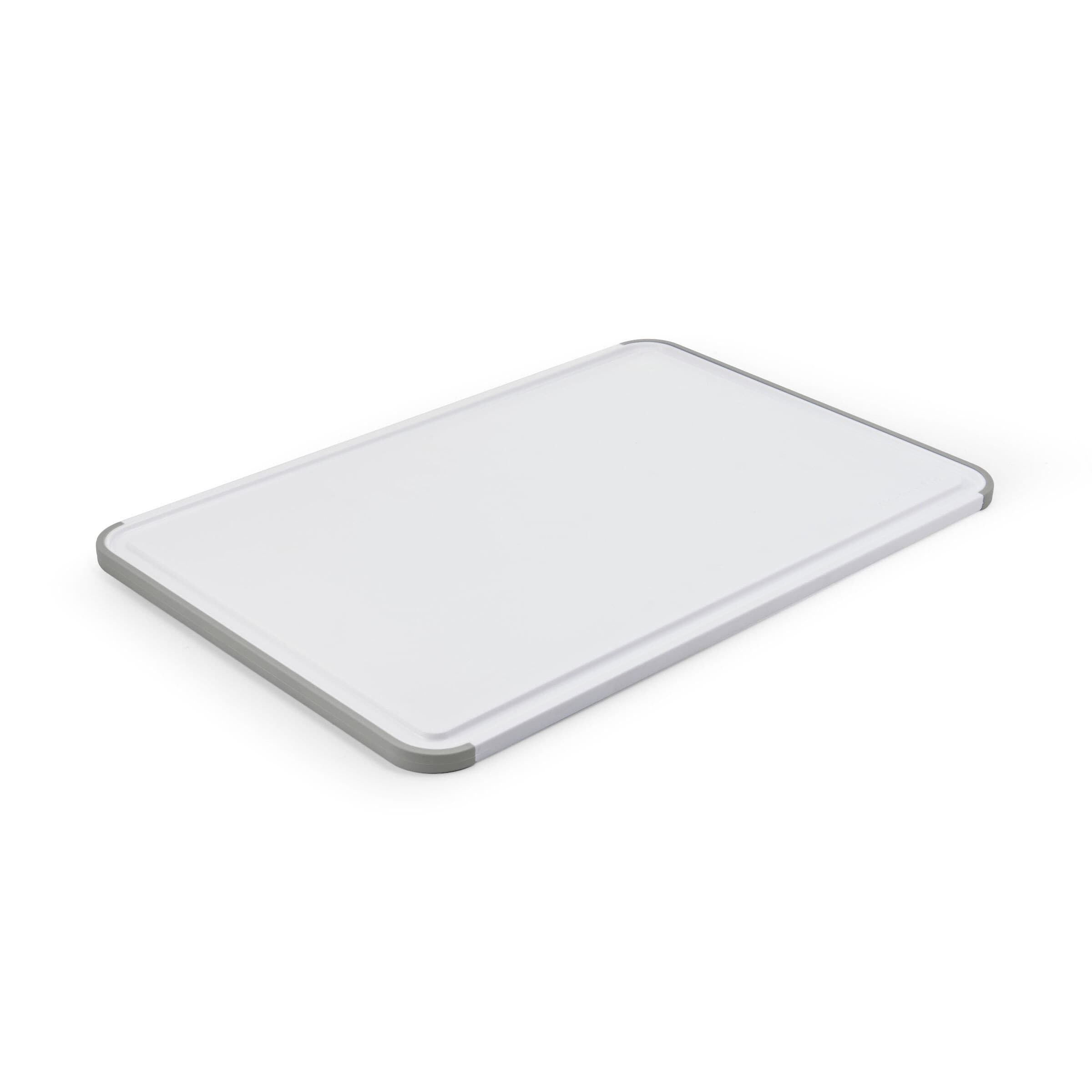 JoyJolt Plastic Cutting Board Set. White and Grey Cutting Boards