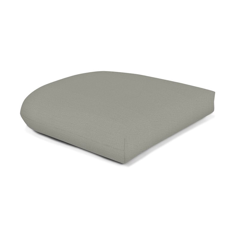 Sunbrella® Solid Fabric 1-Piece Indoor/Outdoor Wicker Seat Pad, 18"W x 18"L, Canvas Navy - Spectrum Dove