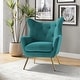 preview thumbnail 6 of 108, Eusebio Tufted Velvet Accent Chair with Wingback, Arms, and Metal Gold Legs for Living Room or Bedroom by HULALA HOME