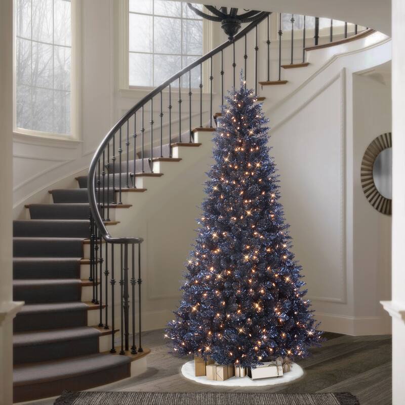 7.5' Pre-lit Dark Blue Tree