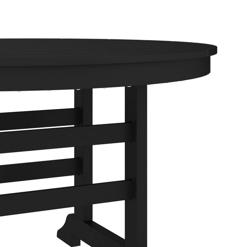 Commercial All Weather Adirondack Table and 4 Chairs with Cupholders