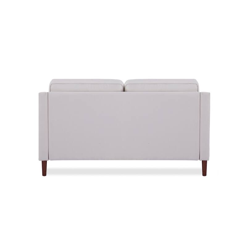 Artdeco Home - Sedona Modern Loveseat Sofa, Faux Linen / Vegan Leather Couch