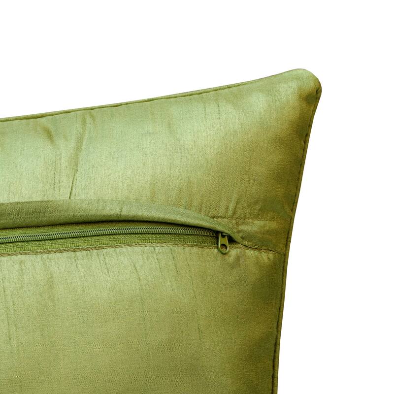 Sevita Fern Green/Yellow Botanical Polyester Throw Pillow, Set of 2