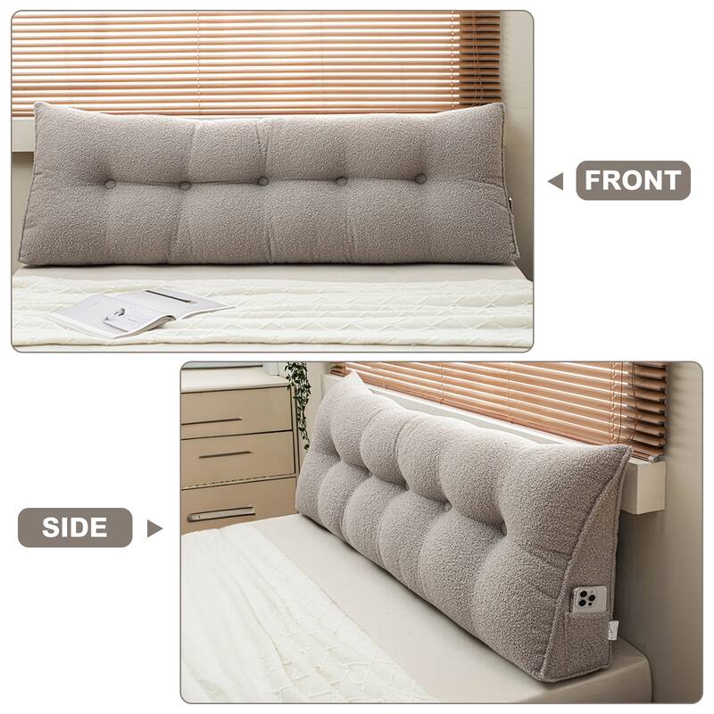 Triangular Bed Rest Wedge Headboard Pillow Back Support Reading Pillow