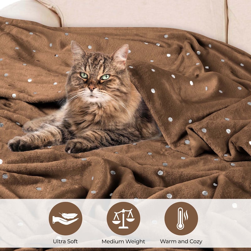 Superior Fleece Plush Medium Weight Soft Fluffy Decorative Blanket