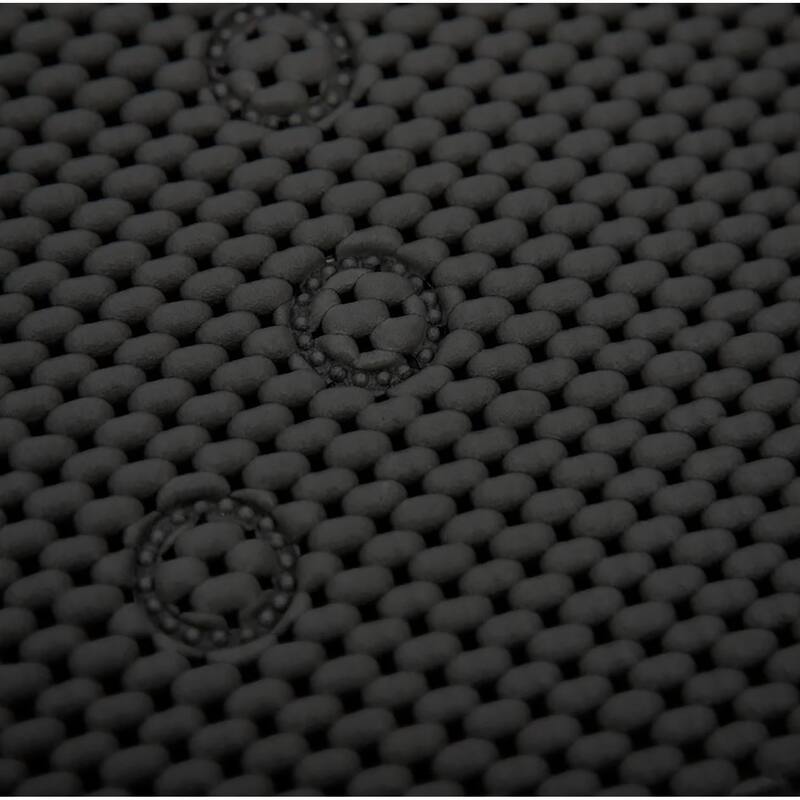 Black Non-Slip Foam Bathtub Shower Mat With Suction Cups - 36" x 17"