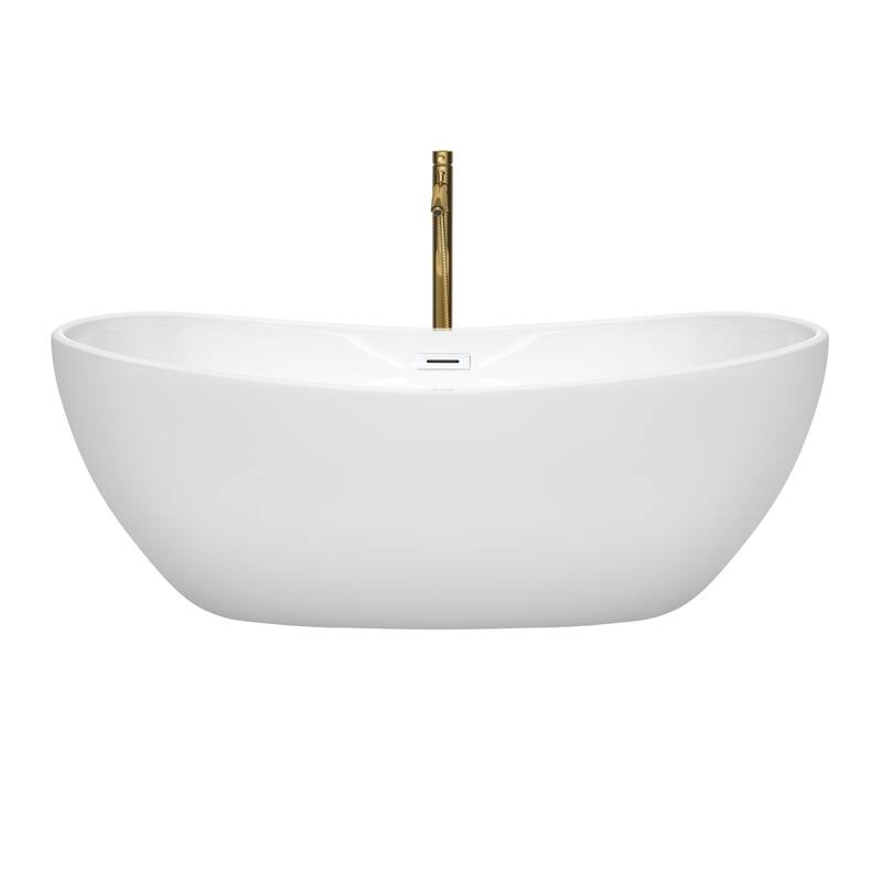 Wyndham Collection Rebecca 65" Freestanding Acrylic Soaking Tub with